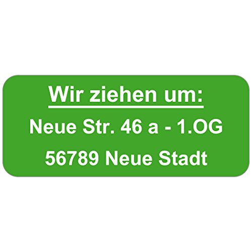 WARN-ETIKETTEN in Signalfarbe signal-grün | super schnelle Adress-Etiketten mit Ihrem Wunschtext, 160 Stück, ca. 56 x 23 mm WARN-ETIKETTEN in Signalfarbe signal-grün | super schnelle Adress-Etiketten mit Ihrem Wunschtext, 160 Stück, ca. 56 x 23 mm von GESCHENKE-MIT-NAMENde