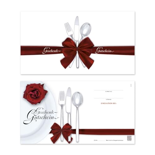 GESCHENKGUTSCHEINcom 100 Stk. Geschenkgutscheine Blanko-Vordrucke für Firmen. Gutscheine für Restaurant Gasthaus Gastronomie. G1291 von GESCHENKGUTSCHEINcom by POS-HAUER