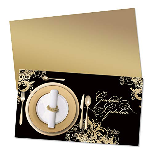 GESCHENKGUTSCHEINcom by POS-HAUER. Gutschein-Set. 100x Gutschein + Kuvert. Für Restaurant Gasthaus Hotel. Blanko zum selber Ausfüllen. von GESCHENKGUTSCHEINcom by POS-HAUER