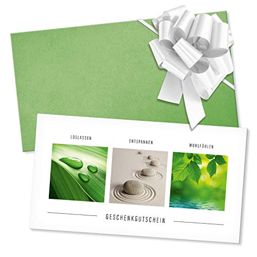 GESCHENKGUTSCHEINcom by POS-HAUER. Gutschein-Set. 10x Gutschein + Kuvert + Schleife. Für Wellness Spa Kosmetikstudio Unternehmen, blanko zum selber Ausfüllen. GESCHENKGUTSCHEINcom by POS-HAUER. Gutschein-Set. 10x Gutschein + Kuvert + Schleife. Für Wellness Spa Kosmetikstudio Unternehmen, blanko zum selber Ausfüllen. von GESCHENKGUTSCHEINcom by POS-HAUER