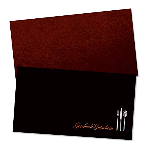 GESCHENKGUTSCHEINcom 50 Stk. Geschenkgutscheine mit Kuvert. Blanko-Gutscheine für Restaurants. Blanko-Gutschein zum selber Ausfüllen. G1207 von GESCHENKGUTSCHEINcom by POS-HAUER