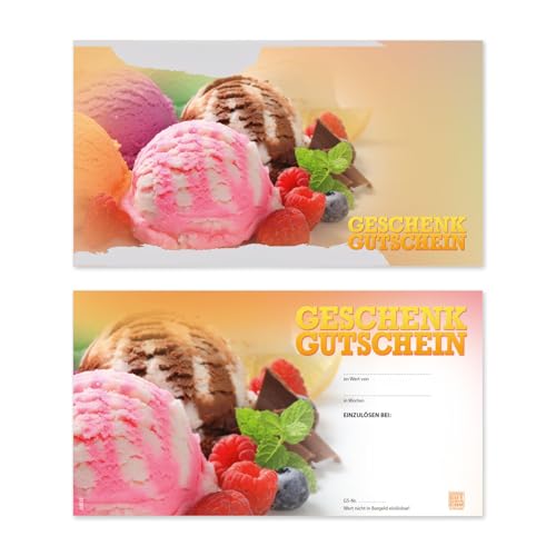 GESCHENKGUTSCHEINcom by POS-HAUER. 25 Gutscheine, blanko zum selbst Ausfüllen. Für Eissalons Eis-Cafés Eisdielen. GESCHENKGUTSCHEINcom by POS-HAUER. 25 Gutscheine, blanko zum selbst Ausfüllen. Für Eissalons Eis-Cafés Eisdielen. von GESCHENKGUTSCHEINcom by POS-HAUER