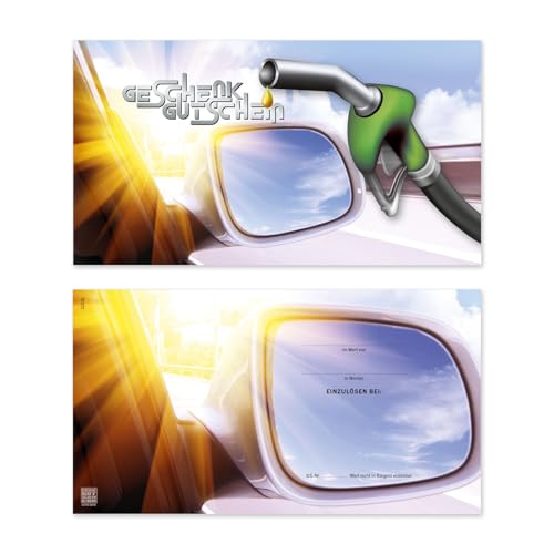 GESCHENKGUTSCHEINcom by POS-HAUER. 50 Gutscheine. Blanko zum Selberausfüllen. Für Tankstellen Tankstelle. Tankgutscheine. von GESCHENKGUTSCHEINcom by POS-HAUER