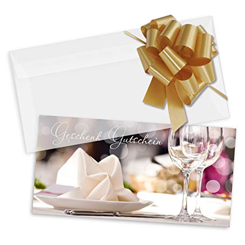 GESCHENKGUTSCHEINcom by POS-HAUER. Gutschein-Set. 100x Gutschein + Kuvert + Schleife. Für Restaurant Gastronomie Unternehmen Firmen, blanko zum selber Ausfüllen. GESCHENKGUTSCHEINcom by POS-HAUER. Gutschein-Set. 100x Gutschein + Kuvert + Schleife. Für Restaurant Gastronomie Unternehmen Firmen, blanko zum selber Ausfüllen. von GESCHENKGUTSCHEINcom by POS-HAUER