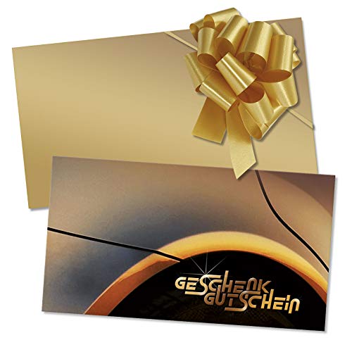 GESCHENKGUTSCHEINcom by POS-HAUER. Gutschein-Set. 50x Gutschein + Kuvert + Schleife. Für Waschstraße Tanken KFZ-Zubehör Tuning, blanko zum selber Ausfüllen. von GESCHENKGUTSCHEINcom by POS-HAUER