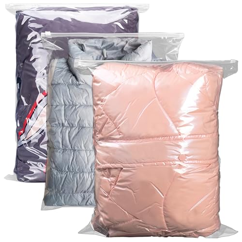 GESDYO 30 große Druckverschlussbeutel für Kleidung, 50 x 60 cm, Kunststoff-Reisetaschen, wasserdicht, große Druckverschlussbeutel für Kleidung, Schuhe, Kosmetik, Koffer-Organizer-Taschen (ohne Loch) GESDYO 30 große Druckverschlussbeutel für Kleidung, 50 x 60 cm, Kunststoff-Reisetaschen, wasserdicht, große Druckverschlussbeutel für Kleidung, Schuhe, Kosmetik, Koffer-Organizer-Taschen (ohne Loch) von GESDYO