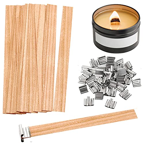 GESTAND 50 Stück Kerzendochte Holz Kerze Docht mit Eisenständer Kerze und Natürliche Dochtkerne für Kerzenherstellung DIY Handwerk GESTAND 50 Stück Kerzendochte Holz Kerze Docht mit Eisenständer Kerze und Natürliche Dochtkerne für Kerzenherstellung DIY Handwerk von GESTAND
