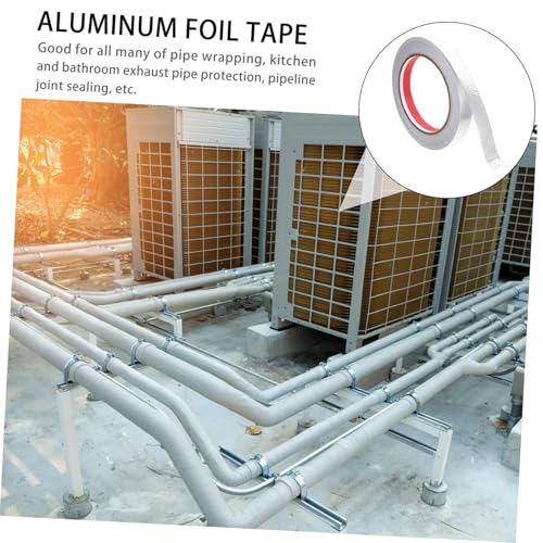 GETAJGHSD 1 Rolle Aluminiumfolie Reparaturband Hochtemperaturbeständiges Wasserdichtes Klebeband für Rohr und Isolierungsreparaturen für Klimaanlagen und Kühlschränke von GETAJGHSD