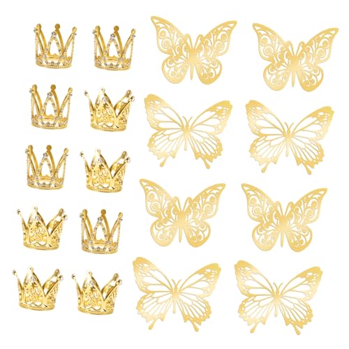 GETAJGHSD 1satz Goldene Blumenkrone Und Schmetterlings-Dekoration Für Blumensträuße Für Hochzeiten Geburtstagsfeiern Und Besondere Anlässe Elegantes Accessoire Für Kreative GETAJGHSD 1satz Goldene Blumenkrone Und Schmetterlings-Dekoration Für Blumensträuße Für Hochzeiten Geburtstagsfeiern Und Besondere Anlässe Elegantes Accessoire Für Kreative von GETAJGHSD