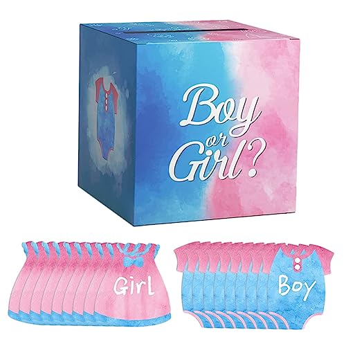 GETAJGHSD 1 Set Gender Reveal Wahlurne Kinderspielparty Dekoration Gender Reveal Ideen Gender Reveal Party Dekoration Partybedarf Baby Gender Reveal Partybedarf Partykarten Dekorkarte von GETAJGHSD