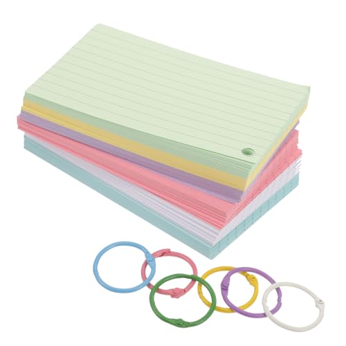GETAJGHSD 1 Set Lernkarten Mit Ordner, Lernkarten, Blanko, Büro Lernkarten, Leere Taschenkarten, Notizblöcke, Tragbare Notizbücher, Leere Wörter, Lernkarten, Farbige Karteikarten GETAJGHSD 1 Set Lernkarten Mit Ordner, Lernkarten, Blanko, Büro Lernkarten, Leere Taschenkarten, Notizblöcke, Tragbare Notizbücher, Leere Wörter, Lernkarten, Farbige Karteikarten von GETAJGHSD