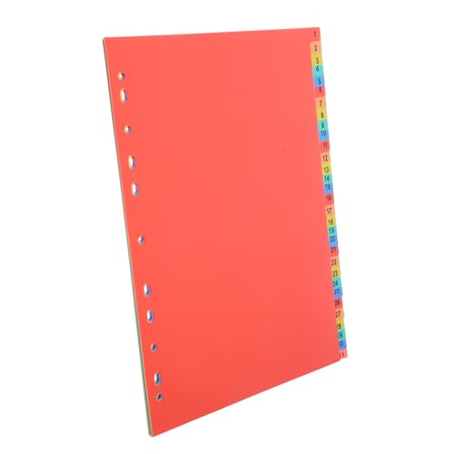 GETAJGHSD 1 Set Registerteiler, Loseblatt Ordnerteiler, Papierteiler, Seitenteiler, Ordnerregister, Teiler Für Ordner, Seitenmarkierungen, Gelochte Ordnerteiler, Buchmarkierungen, von GETAJGHSD