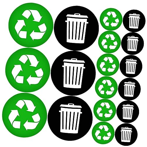 GETAJGHSD 1 Set Selbstklebende Recycling Aufkleber, Etiketten Für Papierkörbe, Wasserdichte Mülltonne, Selbstklebende Aufkleber Für Mülleimer, Abfallsortierung, Mülletiketten, Aufkleber Für von GETAJGHSD