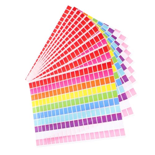 GETAJGHSD 10 Blatt Bunte Selbstklebende Etiketten Wiederverwendbare Farbige Aufkleber für DIY Labeling Büro und Schule von GETAJGHSD