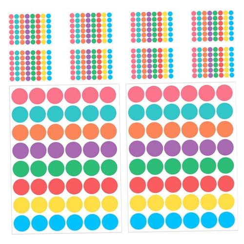 GETAJGHSD 10 Blatt Runde Aufkleber Selbstklebende Etiketten für Drucker Vielseitige Klassifizierungssticker für Büro Schule und Zuhause Beschriften und Dekorieren von GETAJGHSD