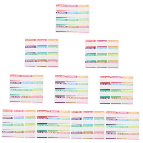 GETAJGHSD 10 Bögen Namensaufkleber Sortieraufkleber Namensschildaufkleber Sticker Etiketten Namensetiketten Aufkleber Namensschildaufkleber Buchstabenaufkleber Für Scrapbooking von GETAJGHSD