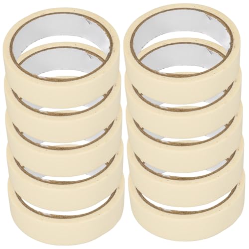 GETAJGHSD 10 Rollen Abdeckband Maskierung lackierbar Wände Farbband Lieferungen von Autolacken Künstlerband Auto-Klebeband Malerband Auto -Lackband Papier Weiß von GETAJGHSD