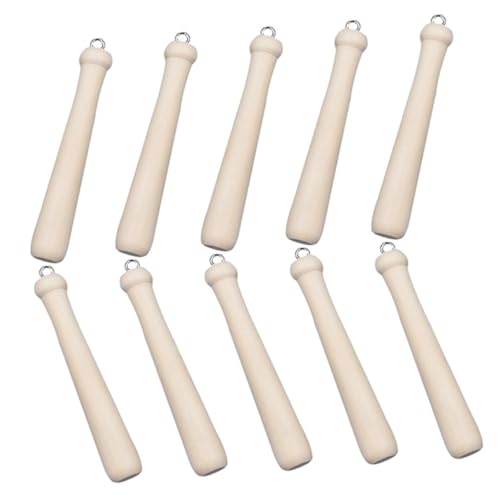 GETAJGHSD 10 Stück Baseballschläger Anhänger, Baseball Für Schlüsselanhänger, Schmuckanhänger, Armbandanhänger, Holz Baseballschläger, DIY Anhänger, DIY Anhänger, Baseballschläger Anhänger von GETAJGHSD