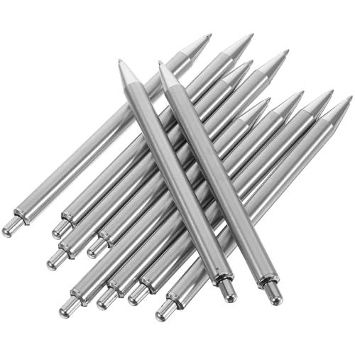 GETAJGHSD 10 Stück Edelstahl Kugelschreiber, Kugelschreiber, Schreibtischzubehör Für Frauen, Kugelschreiber, Metallstift, Kugelschreiber, Bürobedarf Für Den Schreibtisch, Bürostifte, Stifte von GETAJGHSD