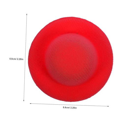 GETAJGHSD 10 Stück Mini Strohhüte aus Eva und Lint Kleine Realistische Puppenhüte zum Basteln DIY Dekorationen und Partybedarf Leichte Mini Hüte für Puppen und Wohnaccessoires Rot von GETAJGHSD