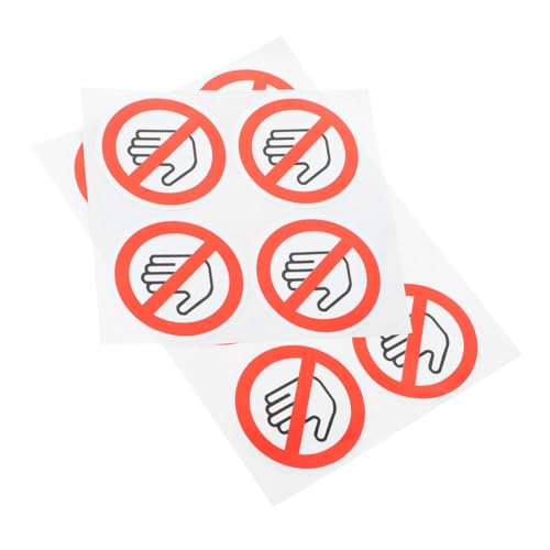 GETAJGHSD 10 Stück Runde Warnaufkleber Selbstklebend Vinyl Sicherheitskennzeichnung Nicht Berühren Hinweis Aufkleber für Glatte Oberflächen Innen Außen von GETAJGHSD