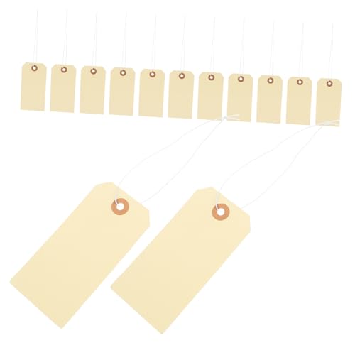 GETAJGHSD 100 Stück Blanko Papieretiketten, Schmuck Displaykarten, Warenanhänger, Halsketten Displaykarten, Schmuckherstellungskarten, Einzelhandelsanhänger, Preisschilder, Blanko von GETAJGHSD