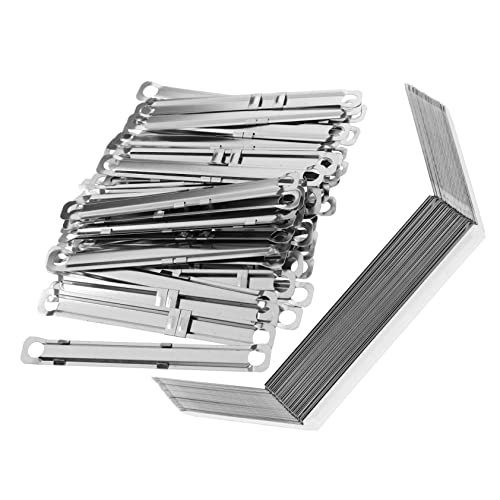 GETAJGHSD 100 Stück Metall Bindeklammern, Loseblattbinder, Notizbuch Clip, Binder Stanzmechanismen, Planer Binder, Notizbuch, Segmentierter Binder, Metallbinder, Binder, Bindermechanismus, von GETAJGHSD