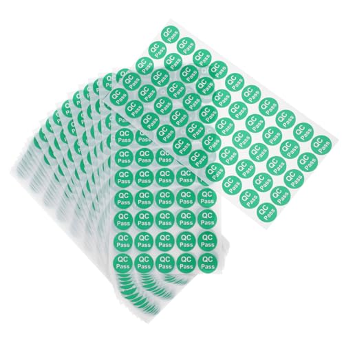 GETAJGHSD 1000 Stück Selbstklebende Qc Bestanden Etiketten Qualitätsgeprüfte Aufkleber für Lager Praktische Runde Prüfaufkleber für Produkttests von GETAJGHSD