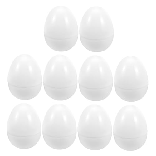 GETAJGHSD 10stücke Befüllbare Plastikeier Für Ostern Leere Weiße Eier Zum Dekorieren Bastelprojekte Partygeschenke Und Preise Für Große Ostereier Aus Kunststoff von GETAJGHSD