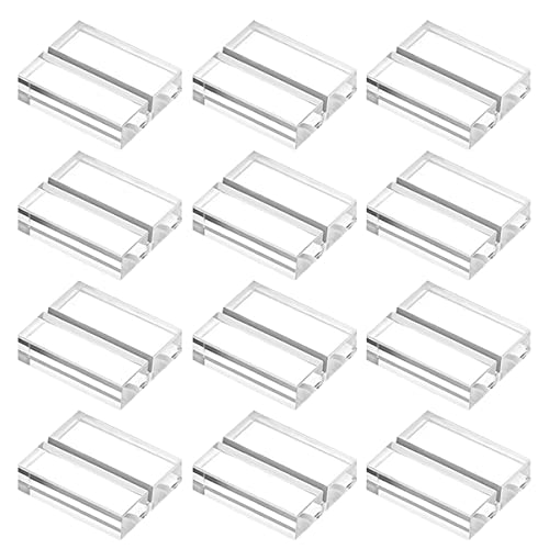 GETAJGHSD 12 Stück Acryl Kartenständer Transparente Tischkartenhalter für Hochzeiten Cafés Restaurants und Events Stabil und Kratzfest für Menüs Fotos und Notizen von GETAJGHSD