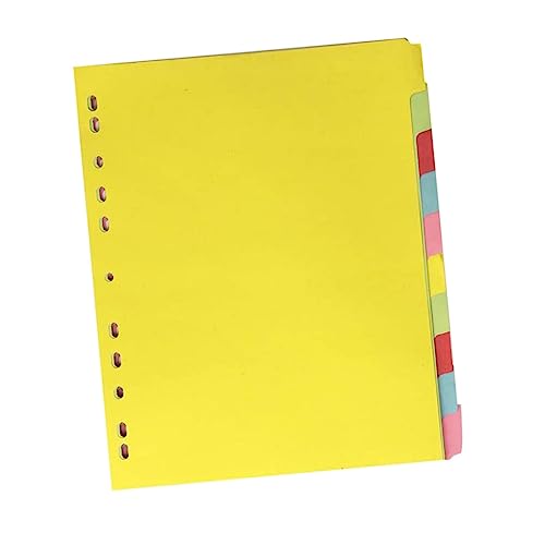 GETAJGHSD 12 Stück Fächerordner Bunte Trennblätter für Ringordner Beschriftbare Registerkarten zur Dokumentenorganisation für Kreatives Basteln von GETAJGHSD
