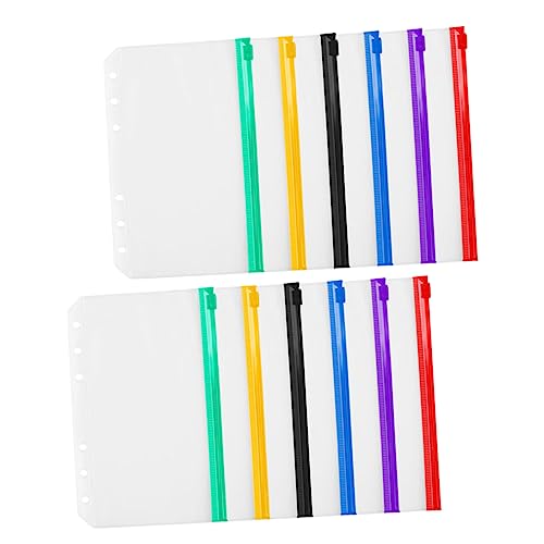 GETAJGHSD 12 Stück Reißverschluss Taschen aus PVC Dokumenten Aufbewahrung für Büro Schule und Reisen Praktische Transparente Binderhüllen für Optimale Organisation von GETAJGHSD