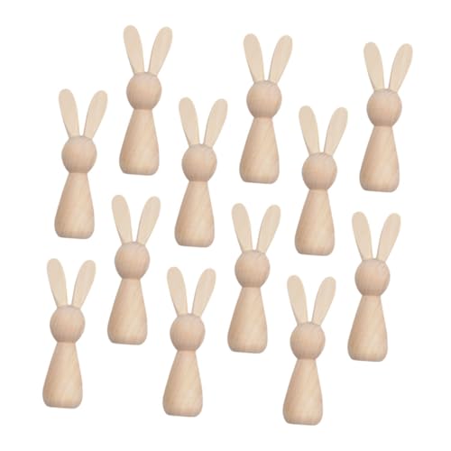 GETAJGHSD Unfertiges Holzset Osterhasenfiguren Zum Bemalen Für Jungen Und Mädchen von GETAJGHSD