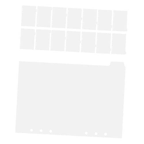 GETAJGHSD 14 Stück Loseblatt Teiler, Gelochte Ordner Teiler, Loseblatt Teiler, Index Teiler, Notizbuch Teiler, Notizbuch Teiler, Register Teiler, Notizblock Teiler, Notizblock Teiler von GETAJGHSD
