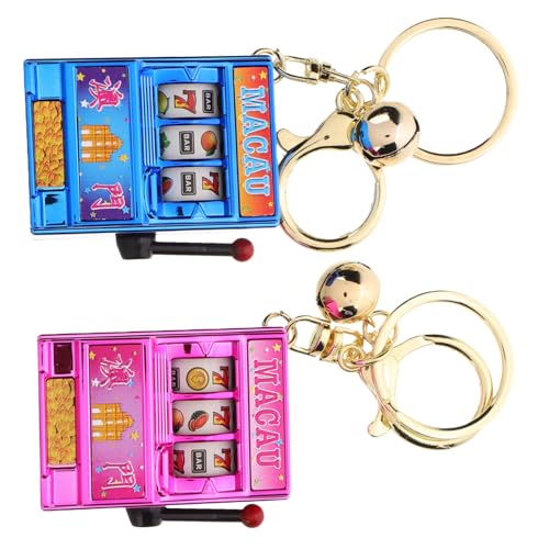 GETAJGHSD 2 Stück Schlüsselanhänger, Mini Klauenautomat, Schlüsselanhänger, Buffalo Spielautomat, Mini Klauenautomat Für Kinder, Spielautomat, Münzbank, Mini Spielautomat, Spielzeug, von GETAJGHSD