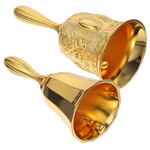 GETAJGHSD 2 Stück Vintage Handglocke aus Kupferlegierung Klassische Tischglocke mit Griff Vielseitig als Weihnachtsdeko Serviceklingel für Bar Restaurant Schule Hochzeit Stabiles Langlebiges GETAJGHSD 2 Stück Vintage Handglocke aus Kupferlegierung Klassische Tischglocke mit Griff Vielseitig als Weihnachtsdeko Serviceklingel für Bar Restaurant Schule Hochzeit Stabiles Langlebiges von GETAJGHSD