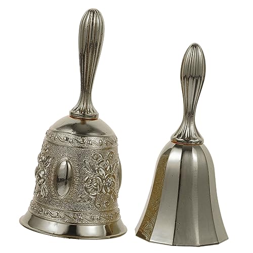 GETAJGHSD 2 Stück Vintage Handglocken Kupferlegierung Extra Laute Service und Dinner Glocken für Restaurant Bar Hochzeit mit Ergonomischem Griff Vielseitig für Training und Dekoration GETAJGHSD 2 Stück Vintage Handglocken Kupferlegierung Extra Laute Service und Dinner Glocken für Restaurant Bar Hochzeit mit Ergonomischem Griff Vielseitig für Training und Dekoration von GETAJGHSD