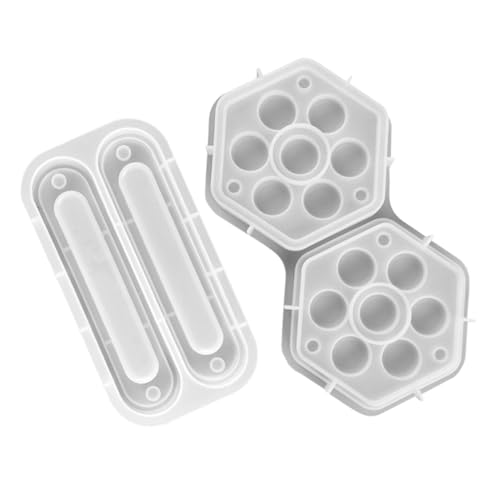 GETAJGHSD 2 Teiliges Würfelbox Form Set Aus Silikon, Epoxidharz Set Mit Formen, Tischnummernhalter, Harzformen, Silikonharzformen, UV Harzformen, Sechseck Silikonform, Spielform GETAJGHSD 2 Teiliges Würfelbox Form Set Aus Silikon, Epoxidharz Set Mit Formen, Tischnummernhalter, Harzformen, Silikonharzformen, UV Harzformen, Sechseck Silikonform, Spielform von GETAJGHSD