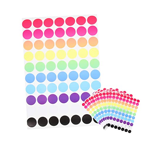 GETAJGHSD 20 Blatt Bunte Rundaufkleber Selbstklebende Farbpunkte für Klassifizierung DIY Büro und Schule Farbige Etiketten für Behälter und Flaschen GETAJGHSD 20 Blatt Bunte Rundaufkleber Selbstklebende Farbpunkte für Klassifizierung DIY Büro und Schule Farbige Etiketten für Behälter und Flaschen von GETAJGHSD
