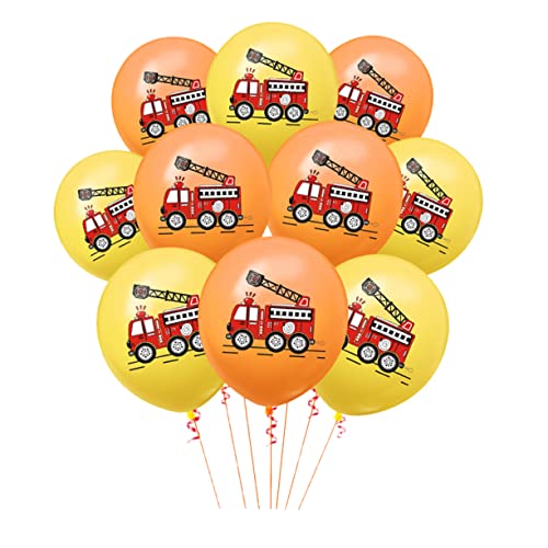 GETAJGHSD 20 Stücke Feuerwehrauto Latexballons 12 Zoll Größe Partyzubehör Feuerwehrauto Musterdruck Geburtstags- Und Feierdekor von GETAJGHSD