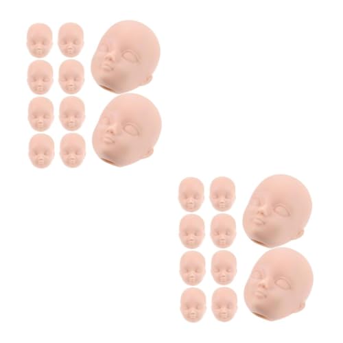 GETAJGHSD 20 Stück Anziehpuppenköpfe, DIY Puppenköpfe, Handgefertigte Puppenköpfe, Puppenkörperteile, Frisiertische Puppenköpfe, Puppenköpfe, Plastik Make Up Puppenköpfe, Puppenköpfe von GETAJGHSD