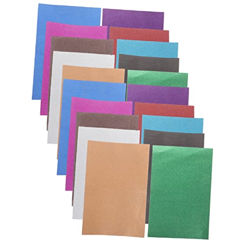 GETAJGHSD 20 Stück Glitzerpapier, Glitzerkarton, Glitzer Konstruktionspapier, Kartonpapier, Farbiges Kartonpapier, Kartonfarbpapier Zum Basteln, Kartonpapier Zum Kartenbasteln GETAJGHSD 20 Stück Glitzerpapier, Glitzerkarton, Glitzer Konstruktionspapier, Kartonpapier, Farbiges Kartonpapier, Kartonfarbpapier Zum Basteln, Kartonpapier Zum Kartenbasteln von GETAJGHSD