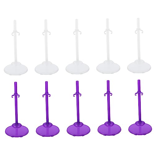 GETAJGHSD 20 Stück Puppenständer aus Kunststoff mit Clip Halterung für Puppen Transparente und Varianten Stabil und Langlebig für Kreative Spielwelten von GETAJGHSD