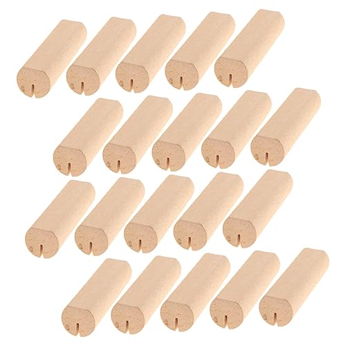 GETAJGHSD 20 Stück Visitenkarten Clips Aus Holz, Foto Clip Basis, Postkarten Basis Aus Holz, Nummernkarten Ständer, Karten Display Ständer, Notizkarten Halter Aus Holz, Kartenständer Für von GETAJGHSD