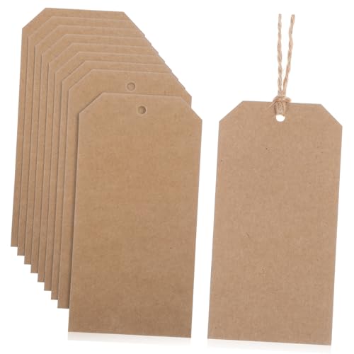 GETAJGHSD 200 Stück Kraftpapier Anhänger mit Schnur für Kleidung Bastelarbeiten Wiederverwendbare Etiketten mit Robuster Jute Schnur Vielseitig Einsetzbar GETAJGHSD 200 Stück Kraftpapier Anhänger mit Schnur für Kleidung Bastelarbeiten Wiederverwendbare Etiketten mit Robuster Jute Schnur Vielseitig Einsetzbar von GETAJGHSD