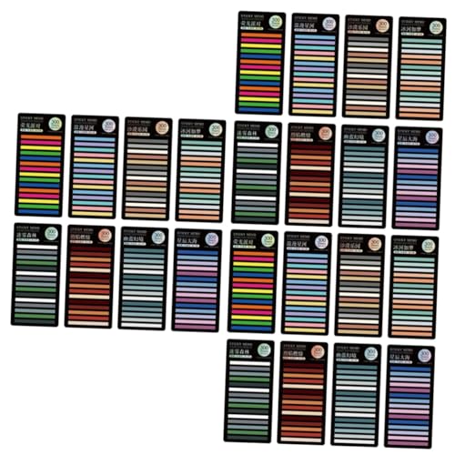 GETAJGHSD 24 Blatt Bunte Tragbare Notizbuchstreifen, Notizbuchregister Zum Aufkleben Von Buchanmerkungsregistern, Kleberegister, Lesestreifen Für Den Haushalt, Register Für Bücher, GETAJGHSD 24 Blatt Bunte Tragbare Notizbuchstreifen, Notizbuchregister Zum Aufkleben Von Buchanmerkungsregistern, Kleberegister, Lesestreifen Für Den Haushalt, Register Für Bücher, von GETAJGHSD