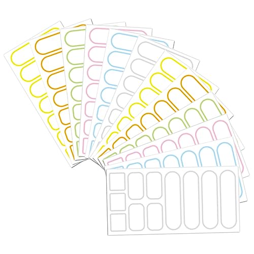 GETAJGHSD 24 Blatt Farbetikettenaufkleber Kleinanzeigenanhänger Schilderaufkleber Kompakter Kleinanzeigenanhänger Selbstklebender Markierungsaufkleber Flaschenzubehör Klebeetiketten DIY von GETAJGHSD