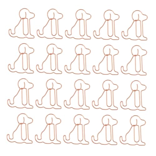 GETAJGHSD 25 Stück Teiliges Niedliche Hund Büroklammern Metallklammern in Roségold Kreative Memo Notizhalter Vielseitige Foto Papierclips für Büro Schule und Scrapbooking von GETAJGHSD