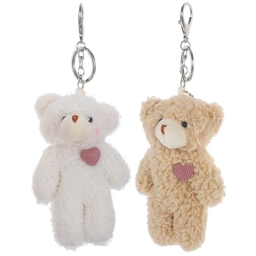 GETAJGHSD 2Stücke Niedliche Plüschbären Schlüsselbund Flauschige Stofftier Anhänger für Taschen und Rucksäcke als für Freunde und Familie GETAJGHSD 2Stücke Niedliche Plüschbären Schlüsselbund Flauschige Stofftier Anhänger für Taschen und Rucksäcke als für Freunde und Familie von GETAJGHSD