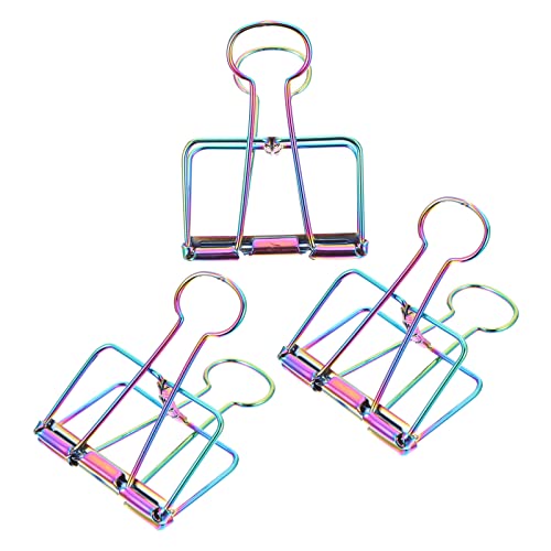 GETAJGHSD 3 Stück Dekorative Büroklammern Kreative Metall Organizer für Dokumente Praktische Halter für Notizen und Rechnungen Farbenfrohe Metallklammern für Schule und Büro von GETAJGHSD